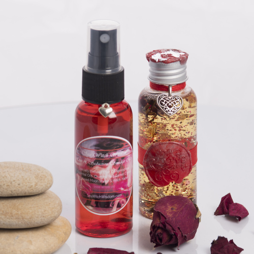 LOVE & SEDUCTION KIT Smokeless Sage Smudge Spray + Ritual Magic Oil Elixir Set - Aphrodisiac Elixir